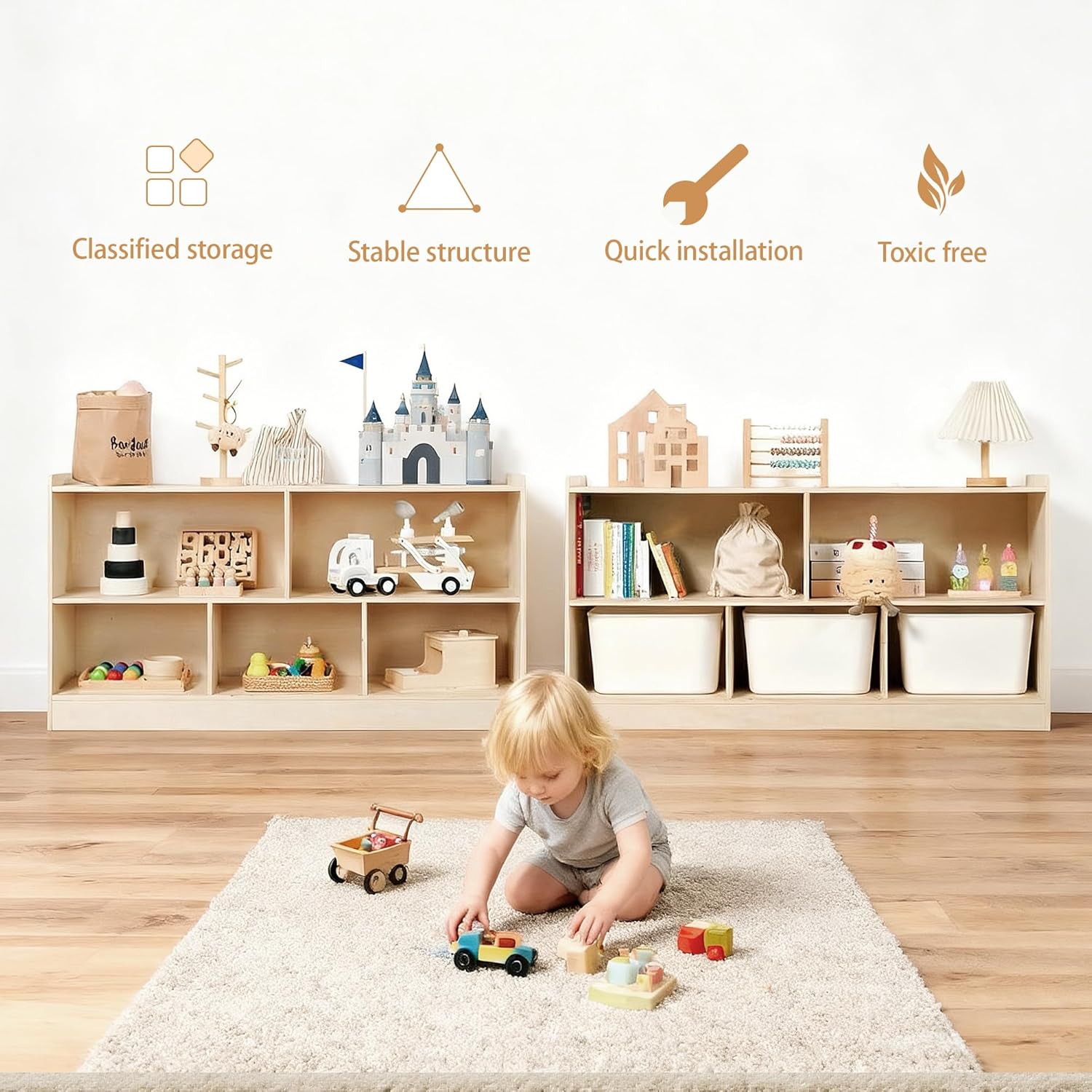 رف كتب وألعاب مونتيسوري للأطفا - مراجعة Montessori Shelf Toy وسعره