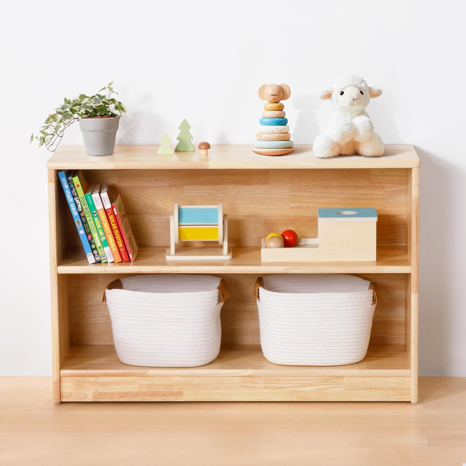 رف مونتيسوري من طبقتين لتخزين  - مراجعة Montessori Shelf Toy وسعره
