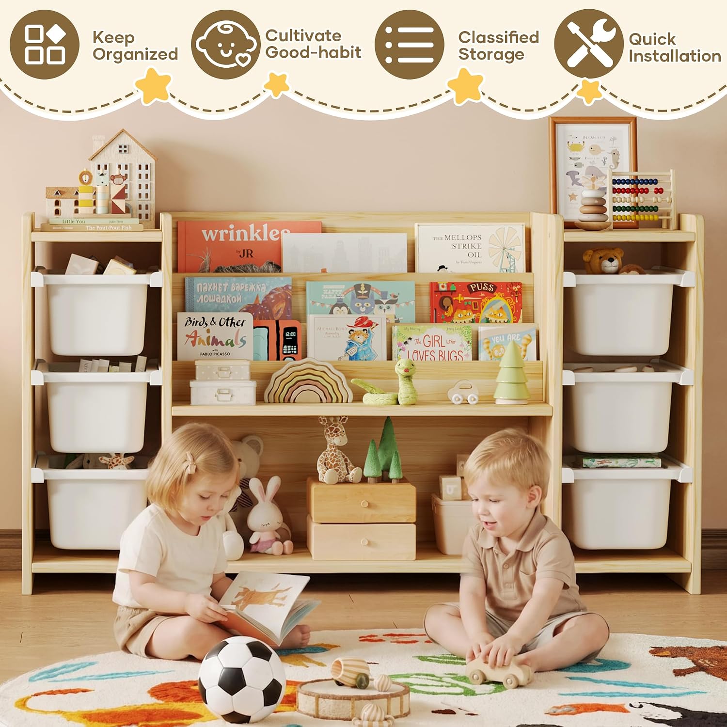 منظم تخزين ألعاب الأطفال ورف ك - مراجعة Montessori Shelf Toy وسعره