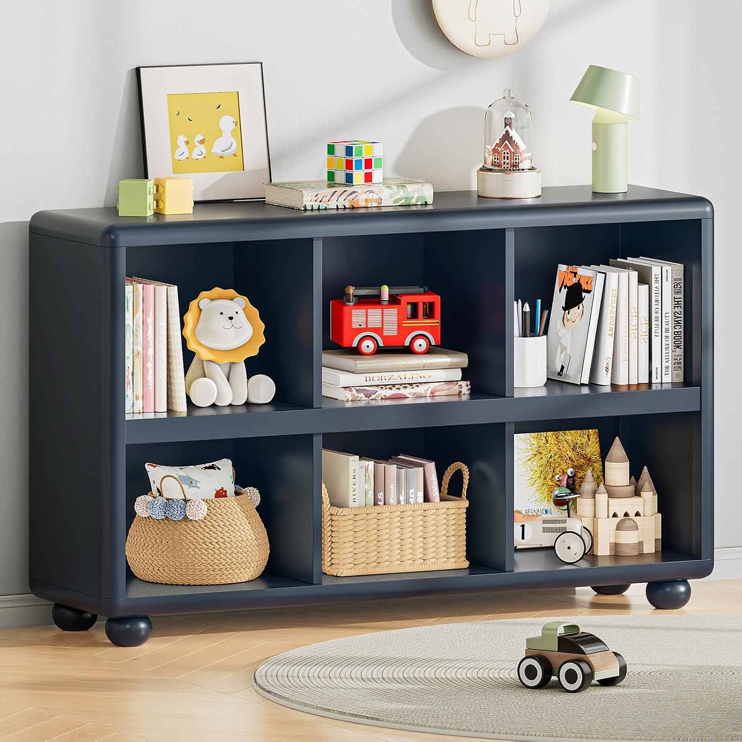 رف تخزين للأطفال بـ 6 مكعبات،  - مراجعة Montessori Shelf Toy وسعره