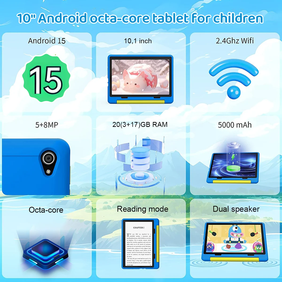 تابلت للأطفال أندرويد 15 تابلت - مراجعة Kids Education Tablets وسعره